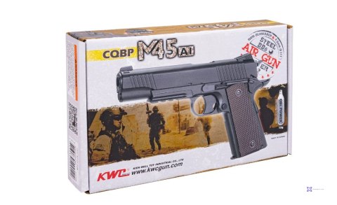 Pistolet wiatrówka RANGER 1911 M45A1 CQBP k.4,5BBs 21-strz. METAL SLIDE KWC (WYPRZEDAŻ)