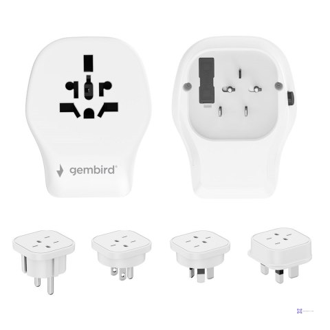 GEMBIRD UNIWERSALNY ADAPTER PODRÓŻNY 20 W, BIAŁY