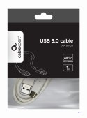 Kabel GEMBIRD CCP-USB3-AMCM-1M-W (USB typu C M - USB 3.0 M; 1m; kolor biały)