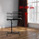 MACLEAN MOBILNE BIURKO/STAND NA LAPTOP, CZARNE, REGULACJA WYSOKOŚC 59-89CM, MAX. 30KG MC-121 B