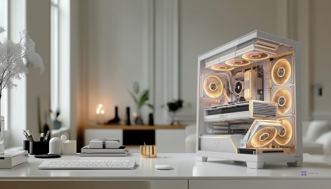 MODECOM OBUDOWA VOLCANO STELLAR PLUS ARGB MIDI 5F WHITE