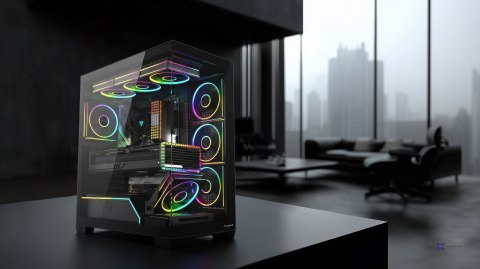 MODECOM OBUDOWA VOLCANO STELLAR PLUS ARGB MIDI 8F BLACK