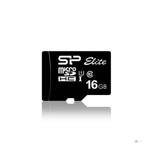 Karta pamięci Silicon Power microSDHC Elite 16GB CL10 UHS-1 (U1) + ADAPTER microSD-SD (SP016GBSTHBU1V10SP)