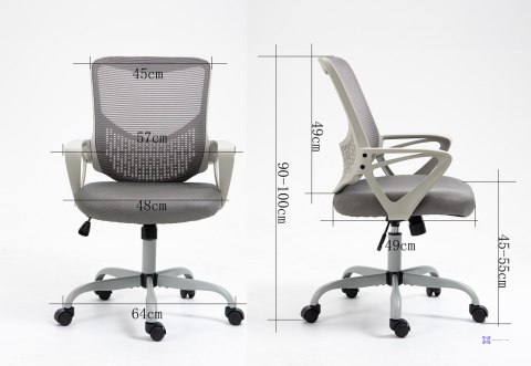 Activejet Fotel biurowy YK507 szary