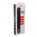 MACLEAN LISTWA ZASILAJĄCA, PRZEDŁUŻACZ5 GNIAZD + 3XUSB, 110-240V AC 50/60HZ, 2.1A MAX 2500W, 1,5M, CZARNA MCE395 B