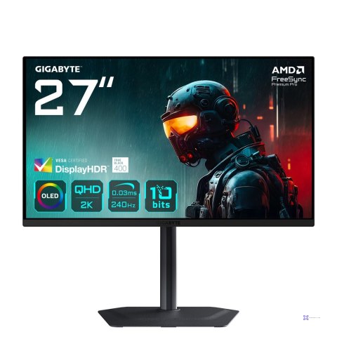 MONITOR GIGABYTE OLED 27" MO27Q2 240Hz (WYPRZEDAŻ)