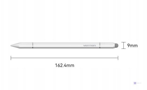 Magnetyczny rysik Vention 3 w 1 ze stopu aluminium biały