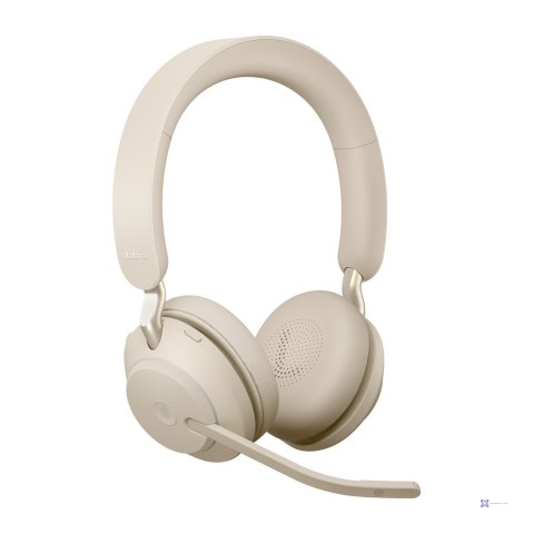 Słuchawki nauszne bezprzewodowe Jabra Evolve2 65 MS Stereo Link380c, beige