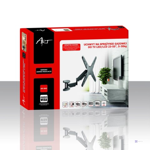 UCHWYT DO TV LED/LCD 23-55" 30KG AR-84G reg. pion/poziom GAZOWY