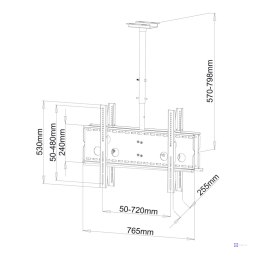 UCHWYT SUFITOWY podwójny DO TV LED/LCD AR-21D 30-65