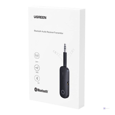 Ugreen odbiornik nadajnik bluetooth mini jack 3,5mm czarny (CM403)