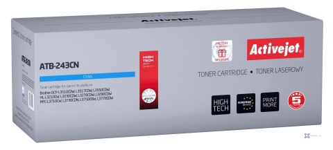 Activejet ATB-243CN Toner (zamiennik Brother TN-243C; Supreme; 1000 stron; niebieski) (WYPRZEDAŻ)