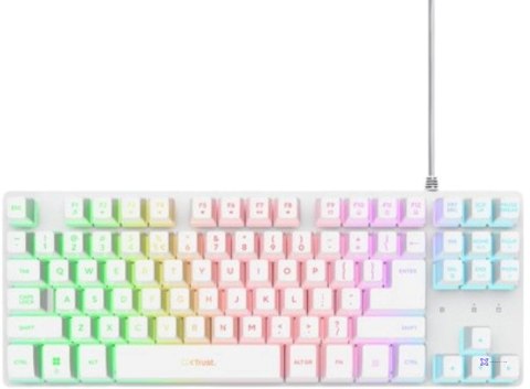 Klawiatura TKL Trust GXT 833W Thado White
