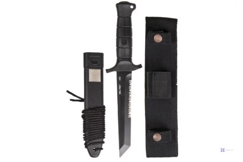 Nóż Mil-Tec German Combat Knife Black 2000 stal 440
