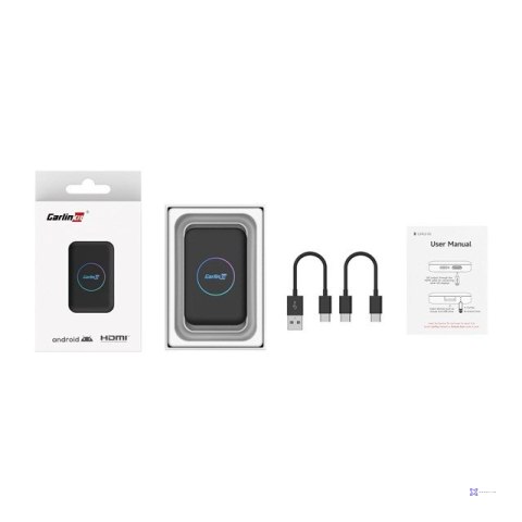 Carlinkit Adapter bezprzewodowy Lite S HDMI 4GB+32GB Android Auto/Carplay dla radioodtwarzaczy samochodowych czarny