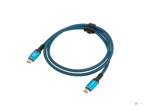 LANBERG KABEL USB-C M/M USB4 0.5M 240W 8K 60HZ CZARNO-NIEBIESKI
