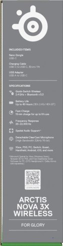 Słuchawki Steelseries Arctis Nova 3X Wireless for Xbox, Levander (WYPRZEDAŻ)