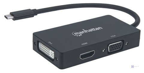 MANHATTAN ADAPTER MULTIPORT USB-C 3.1 NA HDMI/DVI/VGA M/F