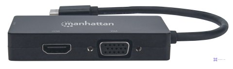 MANHATTAN ADAPTER MULTIPORT USB-C 3.1 NA HDMI/DVI/VGA M/F