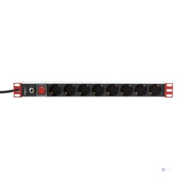 TECHLY LISTWA ZASILAJĄCA 19'1U X8 - GNIAZDA SCHUKO