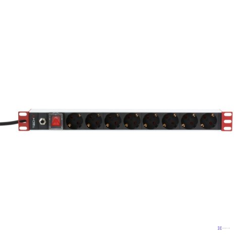 TECHLY LISTWA ZASILAJĄCA 19'1U X8 - GNIAZDA SCHUKO