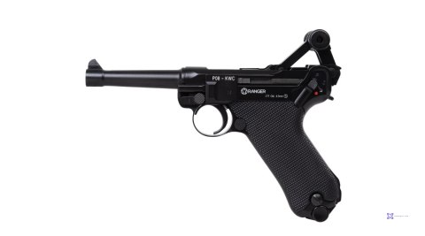 Wiatrówka pistolet RANGER P08 Parabellum KWC kal. 4,5 BBs BLOW BACK 21 strz. FULL METAL CO2 (AAKCMB410AZB)