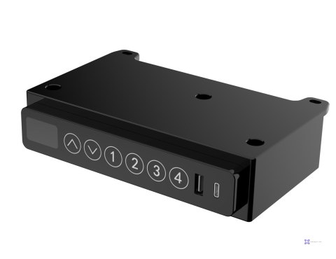 Activejet Biurko z elektryczną regulacją wysokości ET119W-C czarny/orzech. Wymiar blatu 140 x 70 cm.