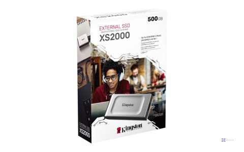 Dysk zewnętrzny SSD Kingston XS2000 (500GB; USB 3.2; srebrny; SXS2000/500G)