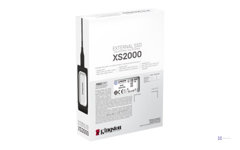 Dysk zewnętrzny SSD Kingston XS2000 (500GB; USB 3.2; srebrny; SXS2000/500G)