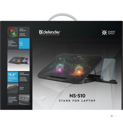 DEFENDER PODSTAWKA POD LAPTOPA NS-510 15.6" 2W 2XUSB RGB 29510