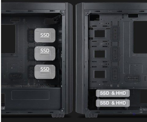 GEMBIRD OBUDOWA FORNAX K500 MIDI-TOWER (2X USB 3.0, 1X USB TYP-C, CZYTNIK KART, HD AUDIO) CZARNA