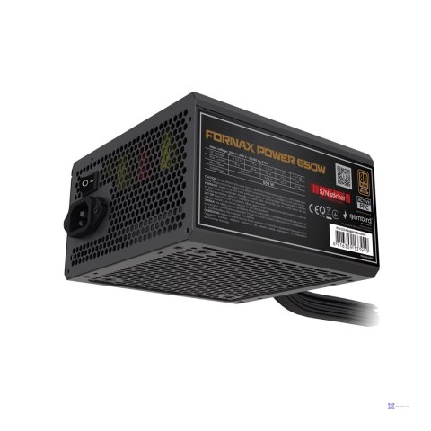 GEMBIRD ZASILACZ KOMPUTEROWY FORNAX POWER 650W 80+BRONZE ATX, 650W, AKTYWNE PFC, 12CM WENTYLATOR