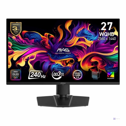 Monitor MSI 26,5" MAG 273QP QD-OLED X24 WQHD 240Hz 2xHDMI DP