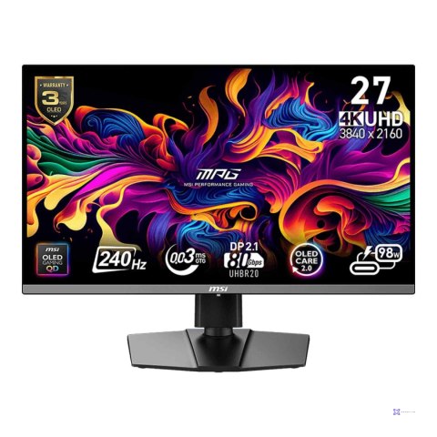 Monitor MSI 26,5" MPG 272URX QD-OLED 4K UHD 240Hz 2xHDMI DP HUB