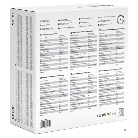 SAVIO NISZCZARKA ŚCINKOWA DO DOKUMENTÓW ND-01