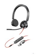 Słuchawki Poly Blackwire 3325 Stereo USB-C Headset +3.5mm Plug +USB-C/A Adapter 8X221AA