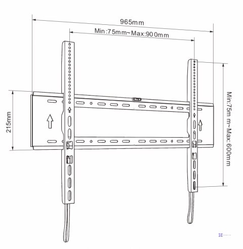 UCHWYT DO TV LCD/LED/MULTIMEDIA 65-120" 200KG AR-94XXL ART reg. Solid 32mm maxVESA 900x600