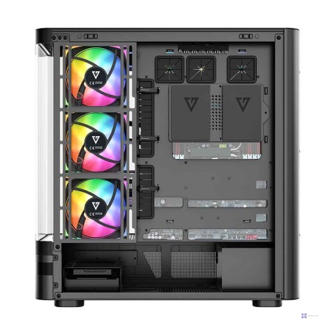 MODECOM OBUDOWA VOLCANO AQ 200 ARGB MIDI CZARNA