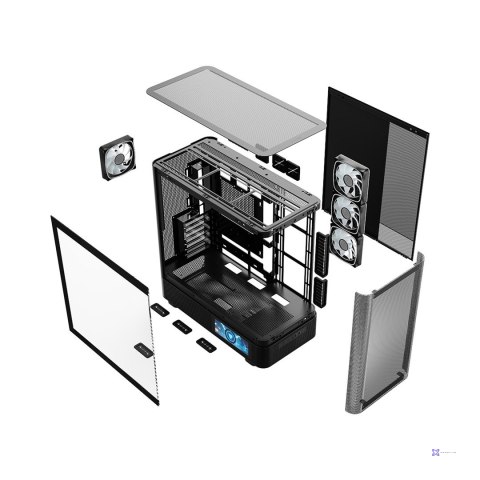 MODECOM OBUDOWA VOLCANO AQ 400 ARGB MIDI CZARNA
