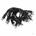 PATCHCORD KAT.5E UTP 0.25M CZARNY FLUKE PASSED LANBERG 10-PACK