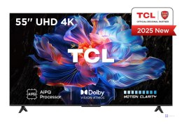 Telewizor TCL 55V6C DLED 55'' 4K Ultra HD Google TV Dolby Atmos DVB-T2 Metaliczny (OUTLET)