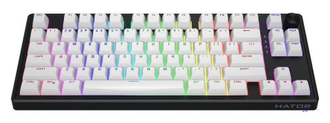 Klawiatura dla graczy Hator Skyfall 80 bezprzewodowa mechaniczna biało-czarna