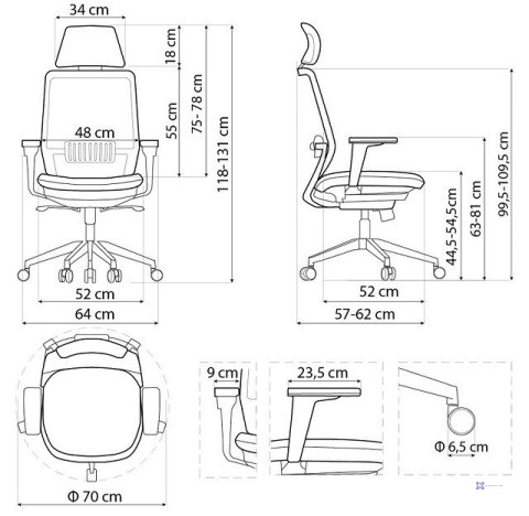 Ergonomiczny fotel biurowy SPECTRUM czarny