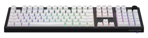 Klawiatura dla graczy Hator Skyfall 100 Wireless biało-czarna