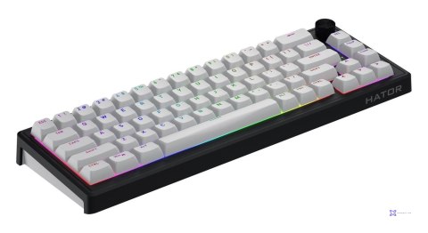 Klawiatura dla graczy Hator Skyfall 65 Wireless biało-czarna