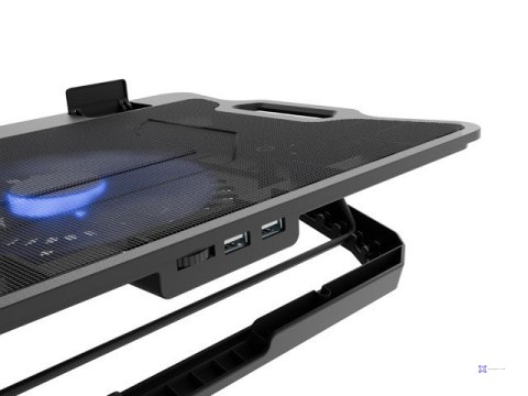 NATEC PODSTAWKA CHŁODZĄCA DIPPER 2 12.1-17.3'' Z WENTYLATOREM, PODŚWIETLENIE, USB