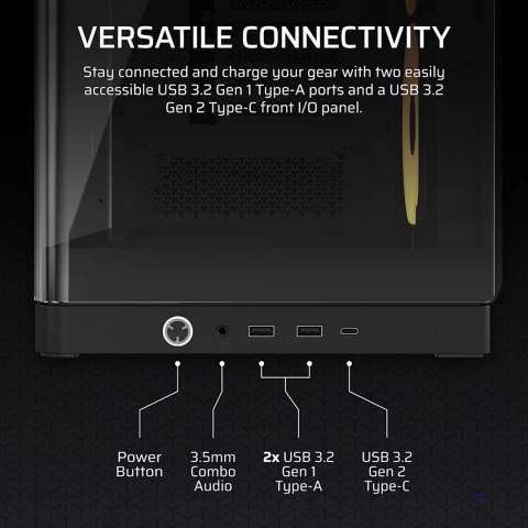 Obudowa Corsair FRAME 4500X LX-R RGB Tempered Glass Mid-Tower, Black