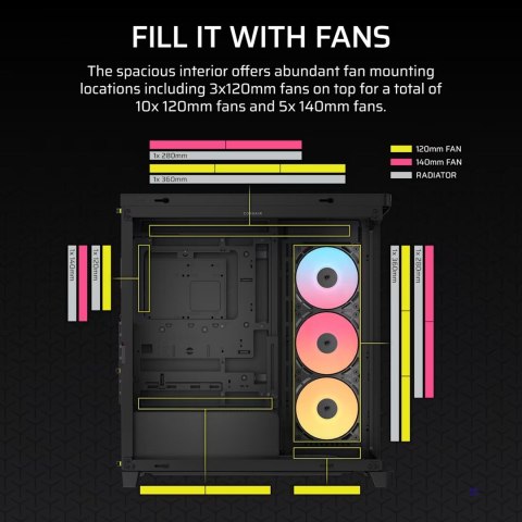 Obudowa Corsair FRAME 4500X RS-R ARGB Tempered Glass Mid-Tower, Black
