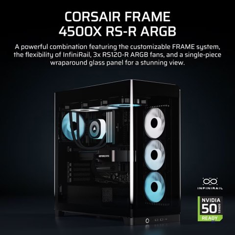 Obudowa Corsair FRAME 4500X RS-R ARGB Tempered Glass Mid-Tower, Black
