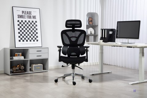Activejet Fotel biurowy Ergonomiczny YK848 czarny (OUTLET)
